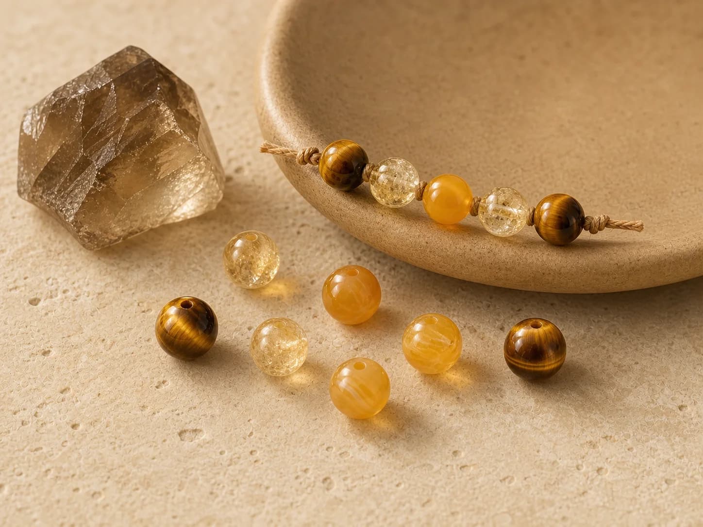 Earth element natural gemstone beads