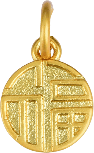 Gold Fortune Charm crystal bead