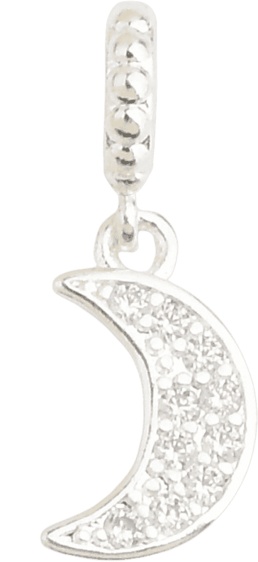 Pave Moon Charm crystal bead