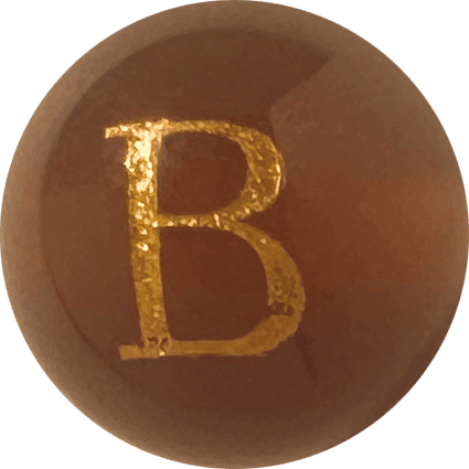 Red Onyx Initial B Round Bead crystal bead