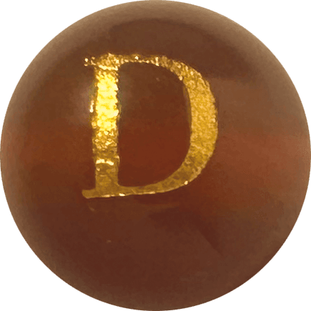 Red Onyx Initial D Round Bead crystal bead