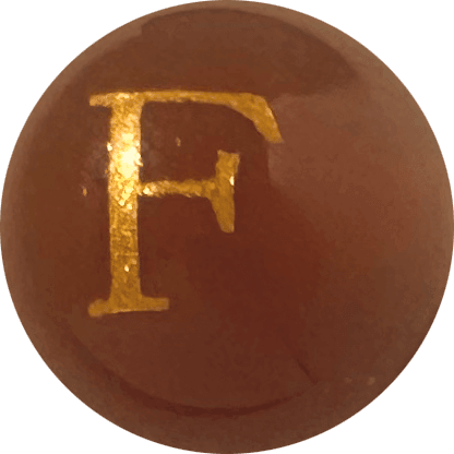 Red Onyx Initial F Round Bead crystal bead