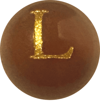 Red Onyx Initial L Round Bead crystal bead