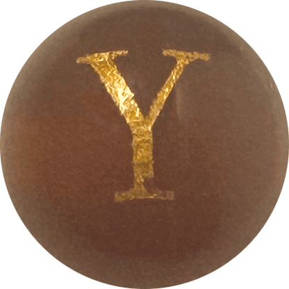 Red Onyx Initial Y Round Bead crystal bead