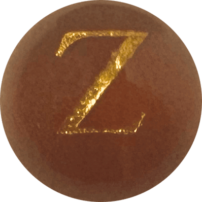 Red Onyx Initial Z Round Bead crystal bead