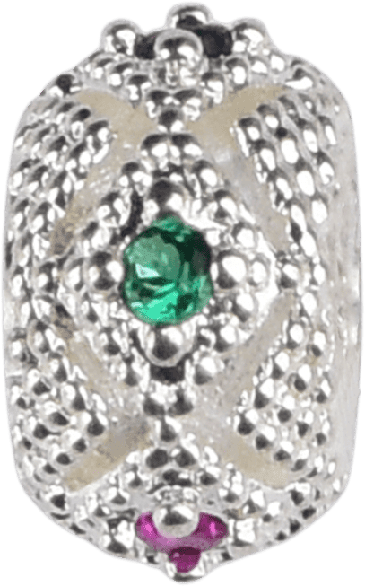 Silver Colorful Zirconia Wheel Spacer Bead crystal bead