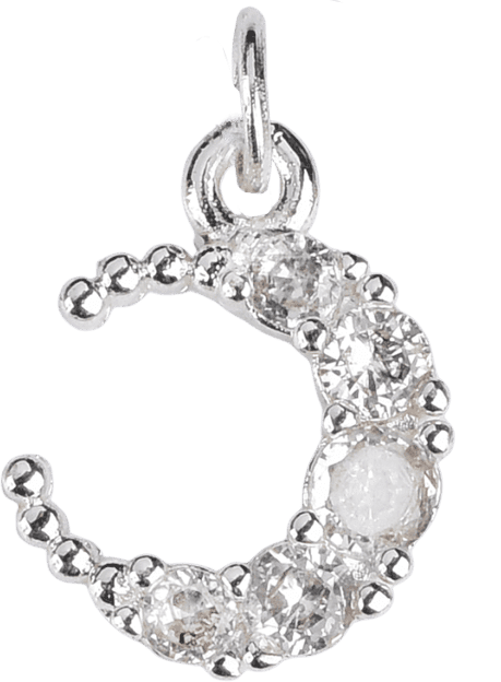 Sparkling Moon Charm crystal bead
